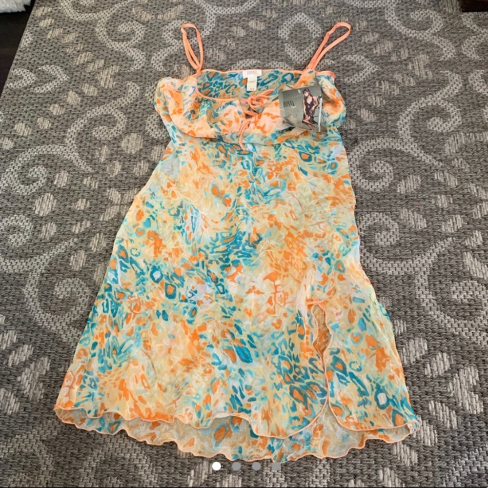 Vintage Donna Lingerie Cheetah Print mini dress